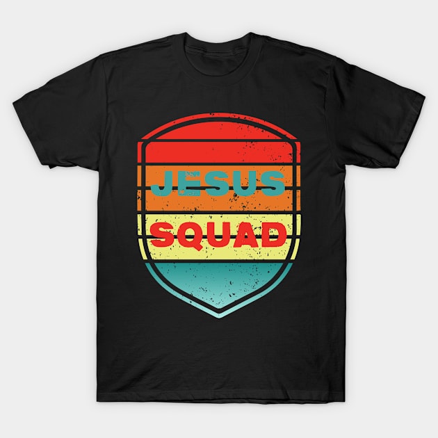 JESUS SQUAD SUNSET SHIELD T-Shirt by ApparelByBornAgain